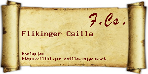 Flikinger Csilla névjegykártya